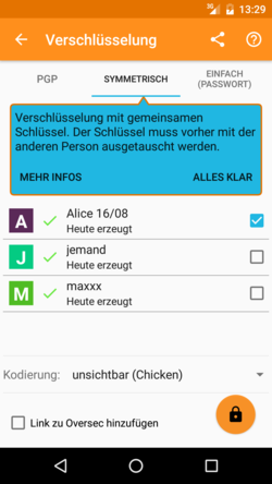 Encryption Parameters Symmetric